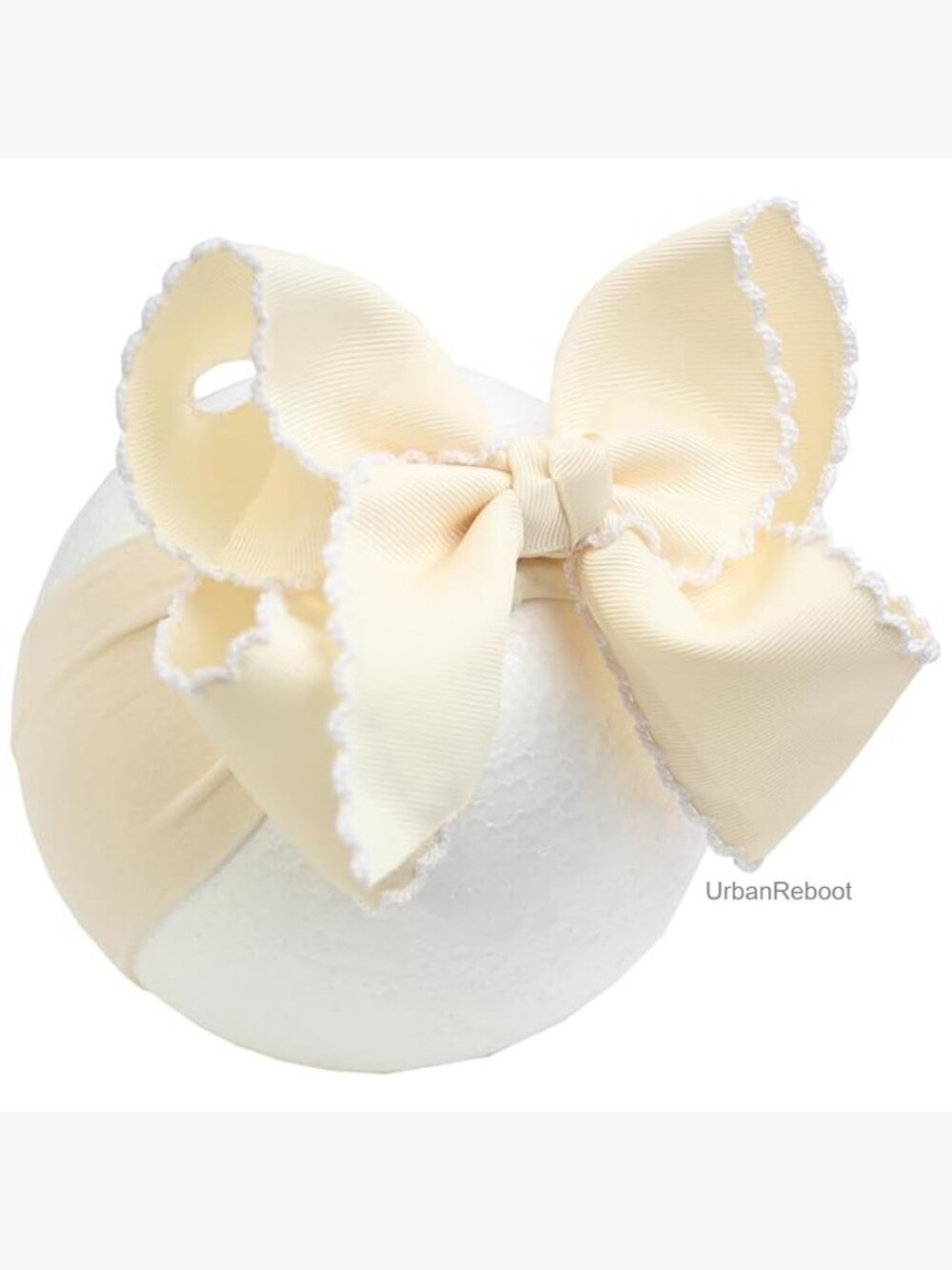 6'' Jumbo Baby Girl Bow Headband Soft Nylon Handmade
